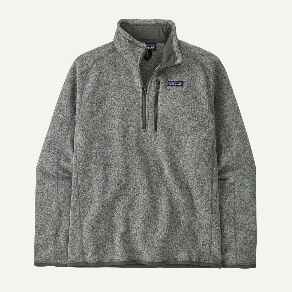 EUC Patagonia Men’s Gray Better Sweater 1/4 Zip Fleece Pullover In Stonewash - Picture 2 of 13